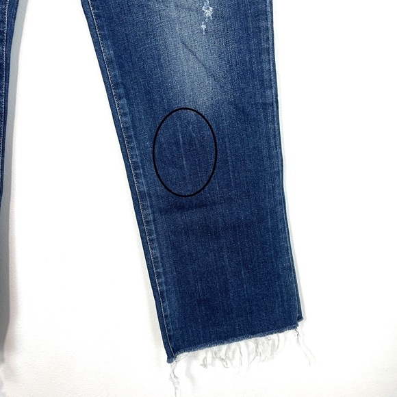 Moussy Vintage Rhode Cropped Flare High Rise Distressed Jeans Size 27 - Picture 7 of 14